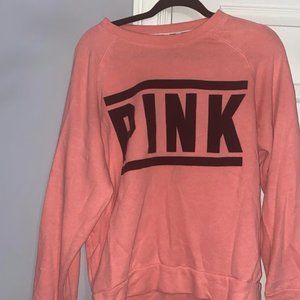 Victoria's secret pink crewneck sweatshirt, women's xs, pink sweatshirt
